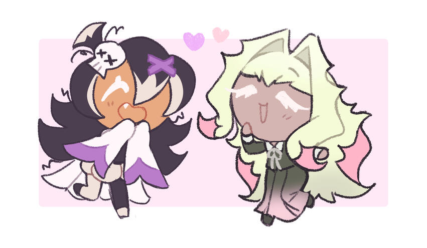 Black garlic and White ghost cookie from Cookie Run