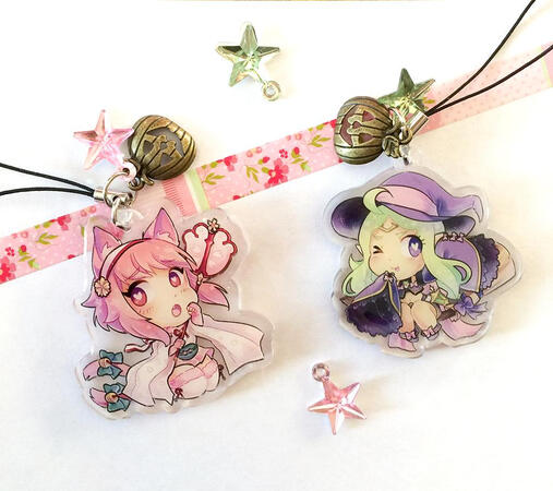 Sakura and Nowi charms from Fire Emblem